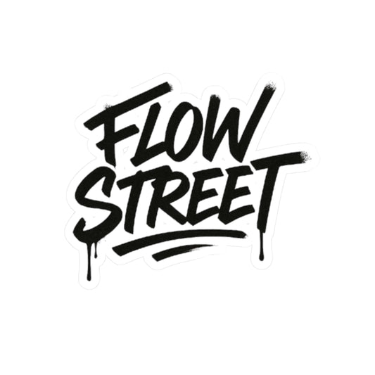 Trendy Kiss-Cut Stickers for Personal Expression, Laptop Decor, Gift for Teens, Graffiti Art Style, Flow Street Design