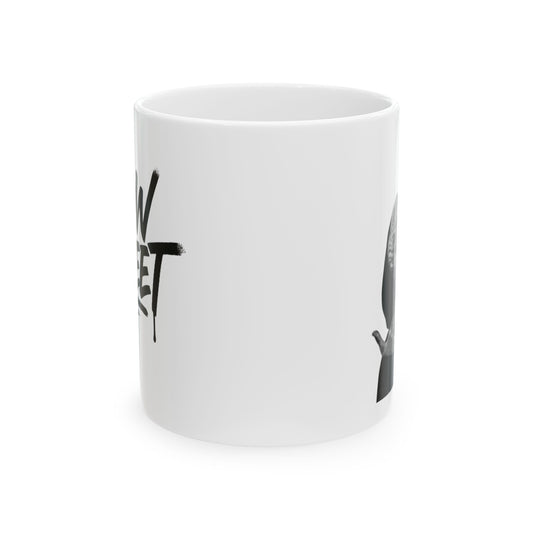 Graffiti-Inspired Ceramic Mug, Unique Coffee Cup, Artist Gift, Home Decor, Urban Style, Perfect for Birthdays, Holidays